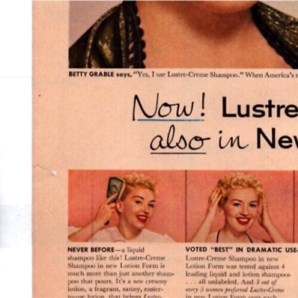 1953 Print Ad Betty Grable Farmer Takes A Wife Lustre Creme Lotion Shampoo! - Picture 2 of 6